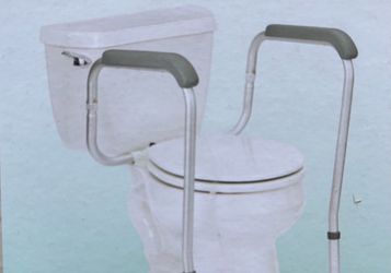 Adult  Toilet Seat Safety Rail - Foldable Toilet Safety Rail with Adjustable Height- New in Box