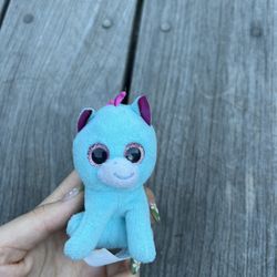 Mcdonalds Teenie Ty Beanie Blue Unicorn Loose