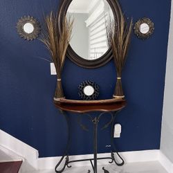 Entryway Table With Mirror 