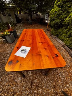 Oak Table with casters!