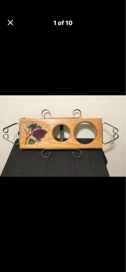 Handmade wooden wine caddy