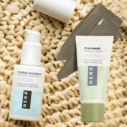 NEW Bundle! NENA Skincare Mineral Eye Cream & Glacial Oceanic Clay Face Mask