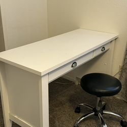White Computer Desk And Artist Desk