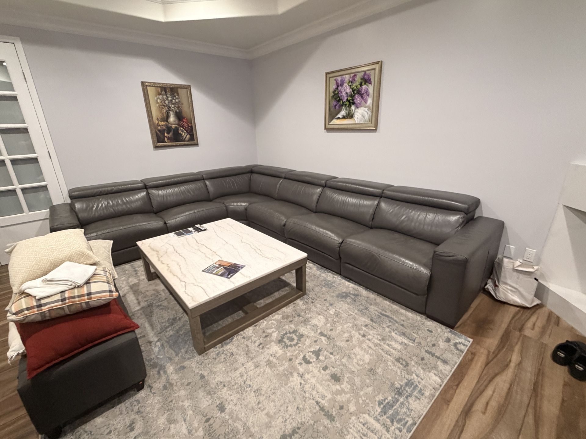 L Shape Leather Couch