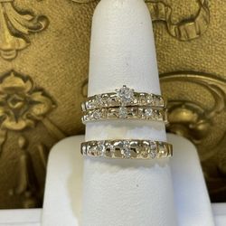14k His and Hers Diamond Wedding 