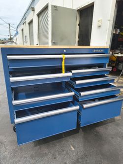 Husky Rolling Tool Cabinet with Wood Top