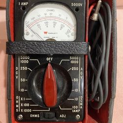 Vintage Triplett Model 666-r Multimeter With Case and Original Cords - 666R Mm