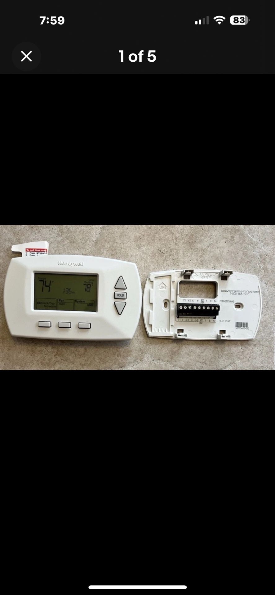 Honeywell RTH6350D 5-2 Day Programmable Thermostat