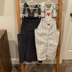Girl’s jean Overall Skirts L/XL
