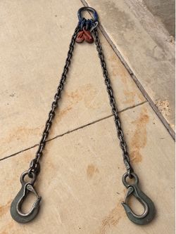 3/8” Grade 100 Two-Leg Alloy Chain Sling – Peer-Lift / CM Hooks – 4ft Reach