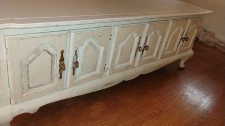 French Provincial Painted Wood Sideboard Buffet