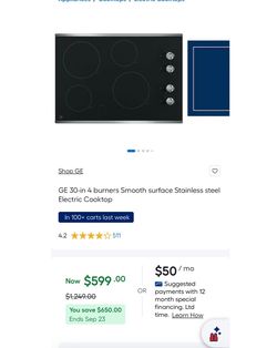 Electric cooktop