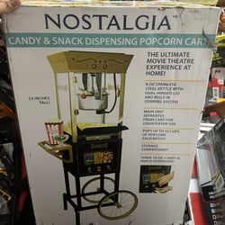 Nostalgia 53-Inch Candy & Snack Dispensing Popcorn Cart.  