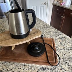 Hamilton Beach 1L Cordless Electric Kettle Tea Coffee Pot Brushed Stainless