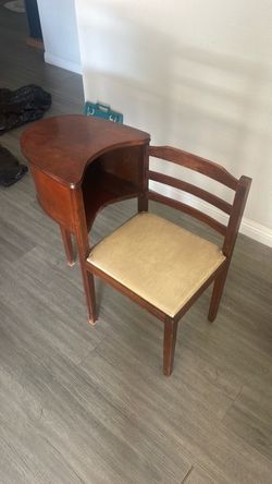 Vintage Telephone Table with Chair