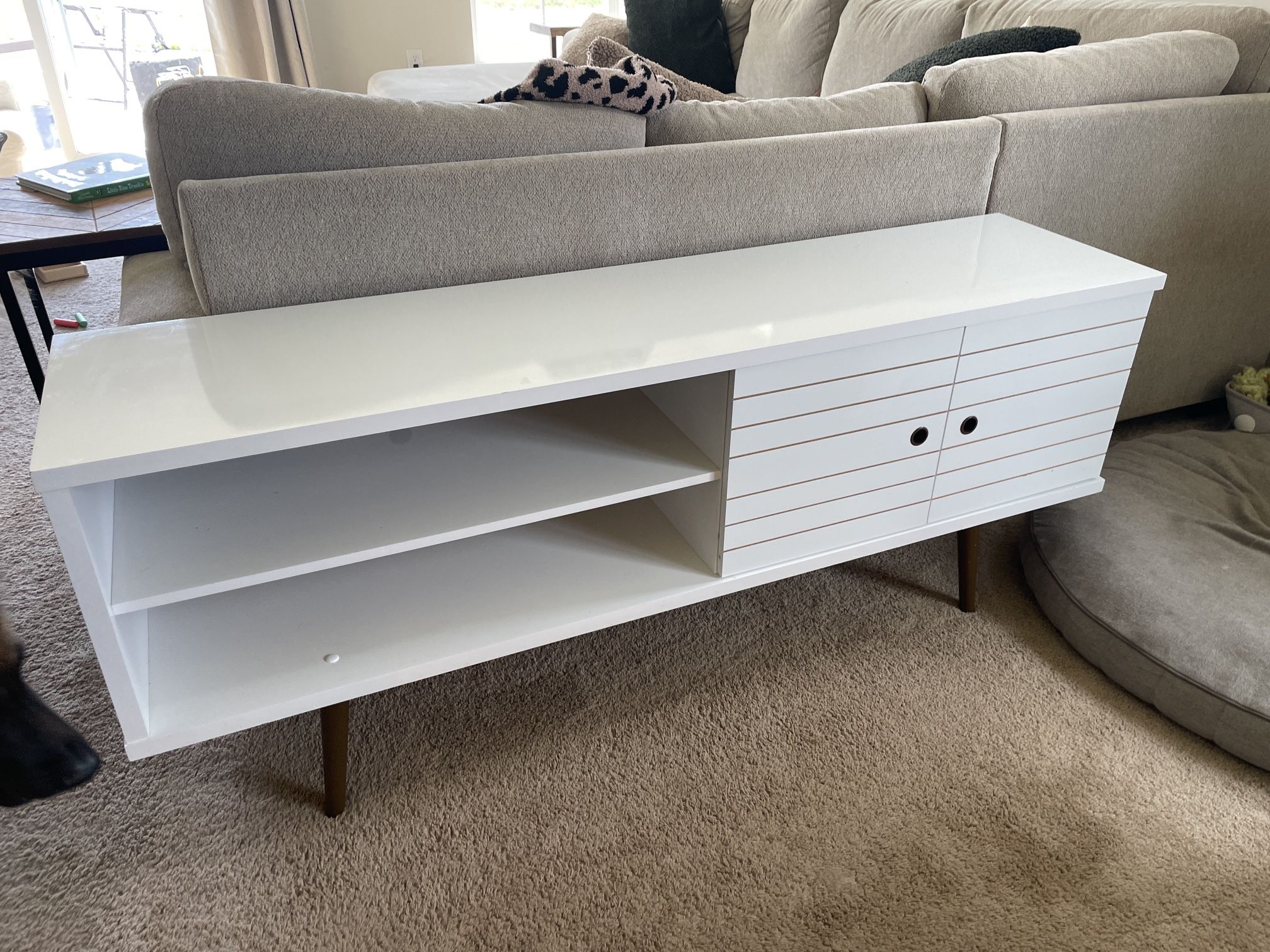 White TV Stand Console table $100 OBO