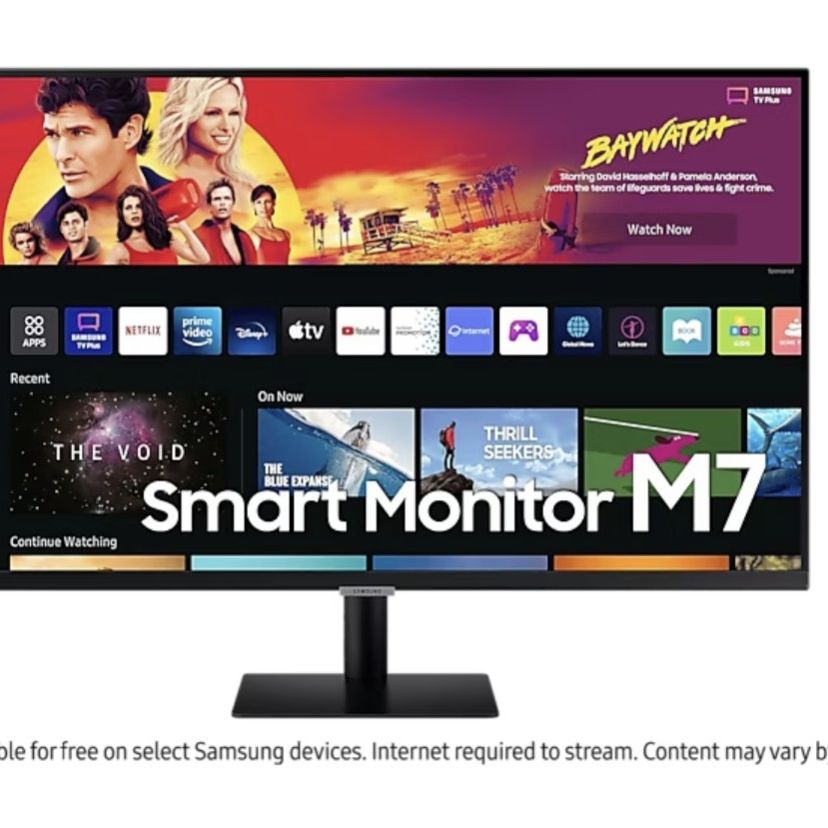 NIB Samsung 32” M7 Smart Black UHD Monitor with Smart TV Apps and Mobile Connectivity