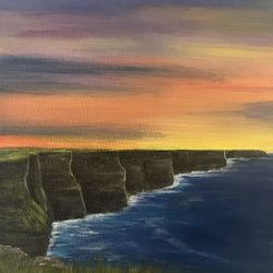 Cliffs Of Moher Ireland  Original Painting 