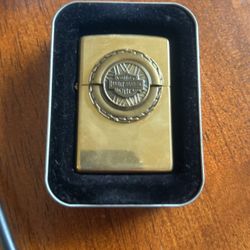 Harley Davidson Zippo Lighter, Tire/Engine Solid Brass Surprise - Rare!