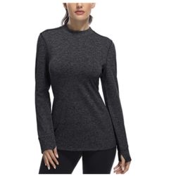 Women's Long Sleeve Running Fleece Thermal Shirt