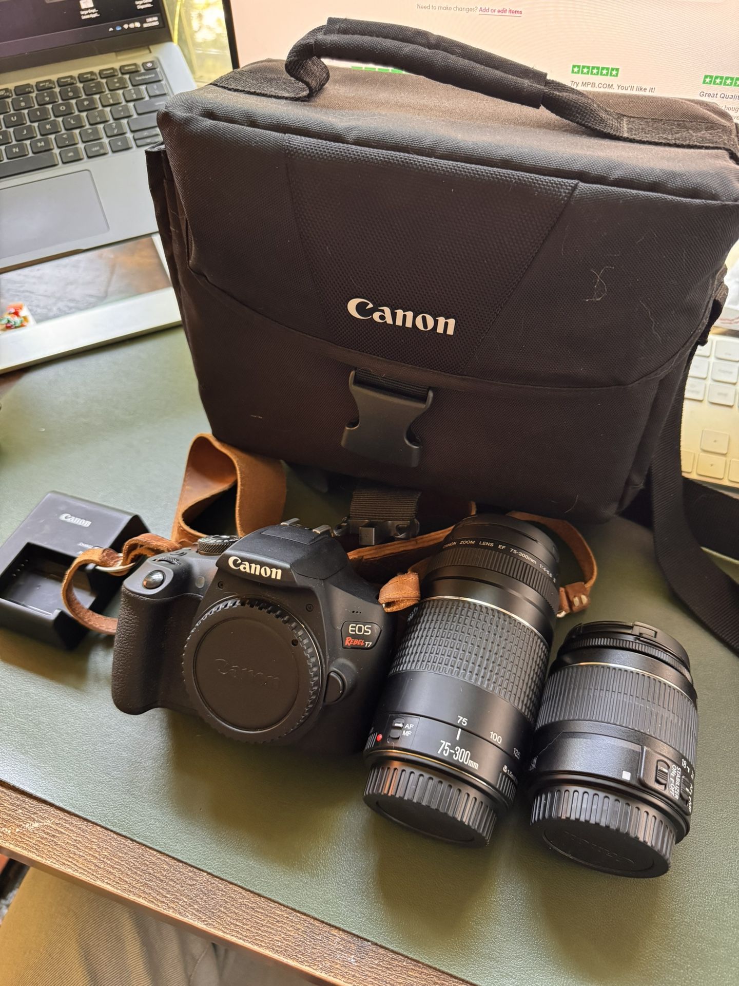 Canon Rebel EOS t7 w/ Zoom And Macro Lenses