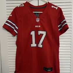 Buffalo Bills Josh Allen #17 Stitched Alternate Red Color Rush Game Jersey NWT Women’s Size Small