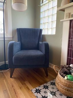 Comfy blue arm chair