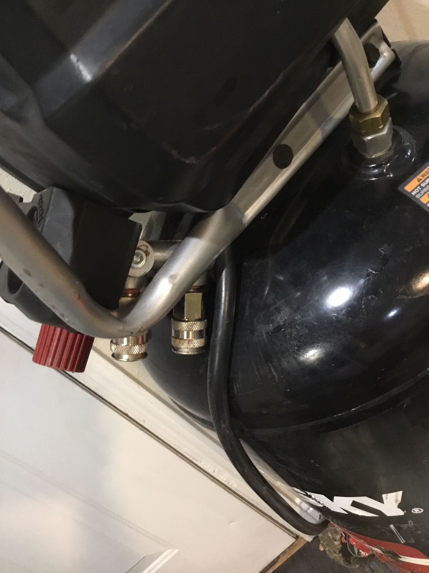 Husky 27gallon Air compressor Runs Smooth But The Front Piece Is