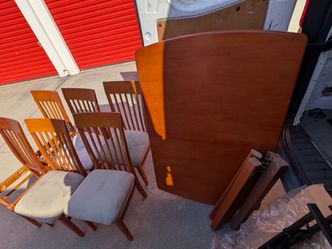 Dining table 6 chairs look read best deal 90805 25$ wood solid