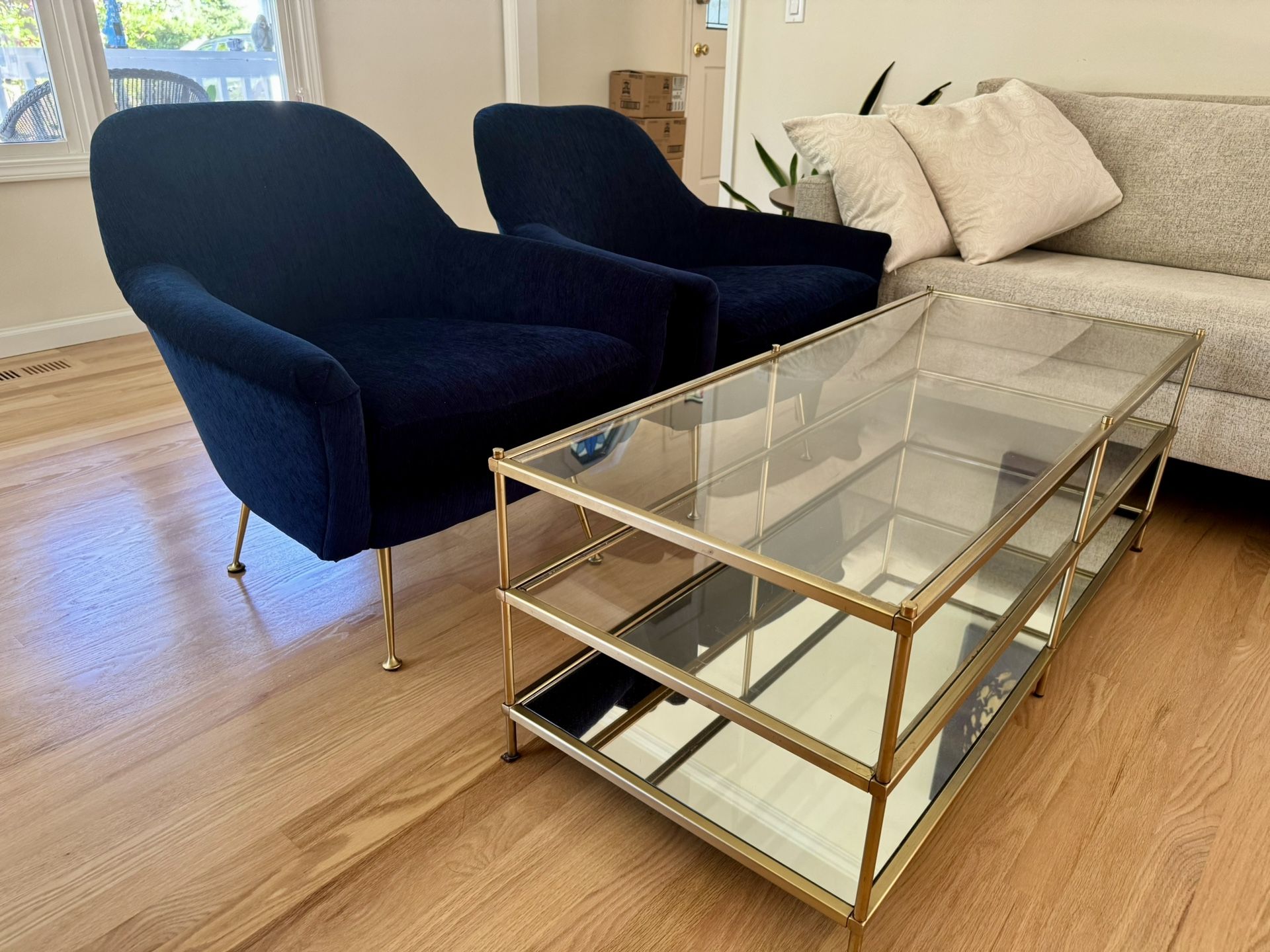 West Elm Coffee Table And Armchairs