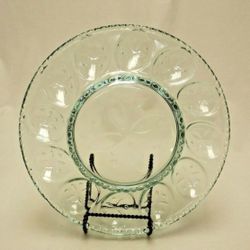 Longaberger Easter Soft Pastel Green Glass Egg Plate