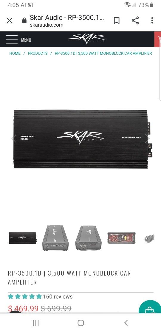 Skar Audio Rp3500 Amplifier