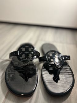 Tory Burch Miller Sandals – Black Patent Leather (Size 7.5)