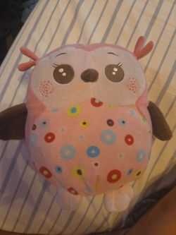 Pink Owl Plush Stuffed Animal
