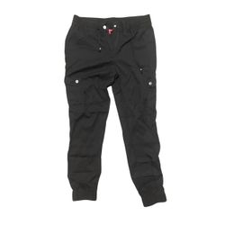 GUESS Black Cargo Jogger Pants - Elastic Waist & Cuffed Ankles