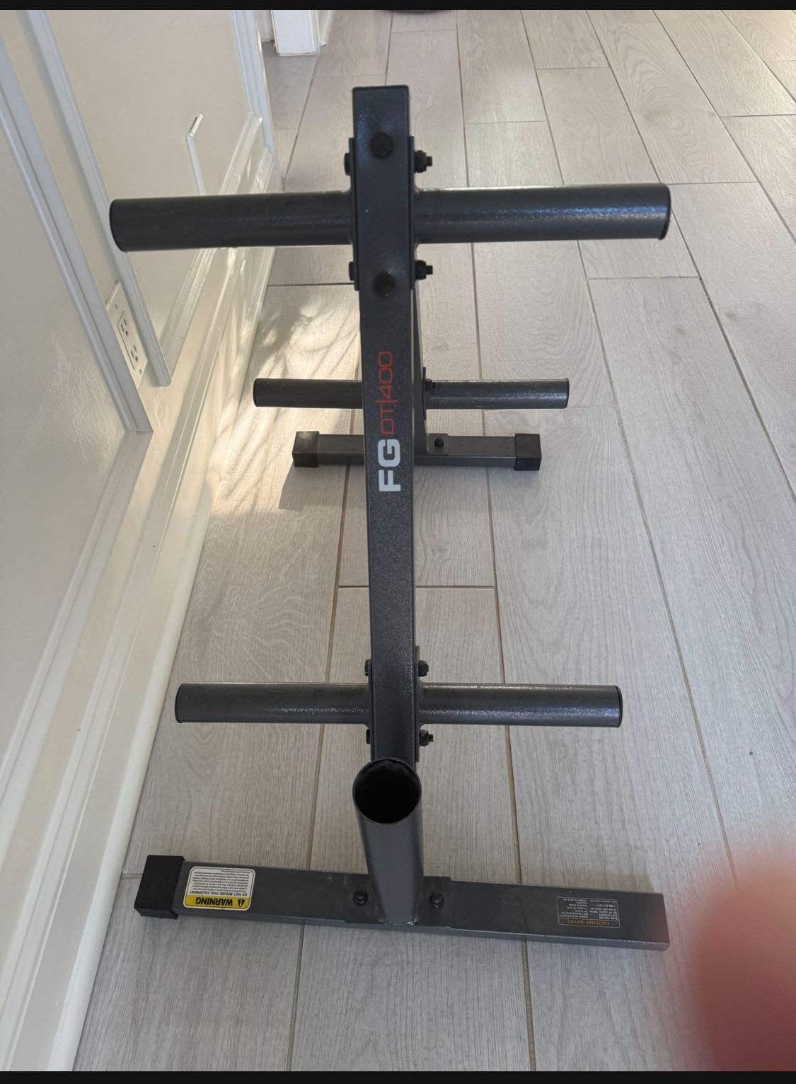 Weight Plate Rack And BARBELLS
