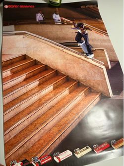 Bones bearings skateboard poster Tony Hawk supreme vans Powell Peralta HUF