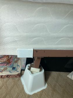 Queen, size box spring, and metal frame