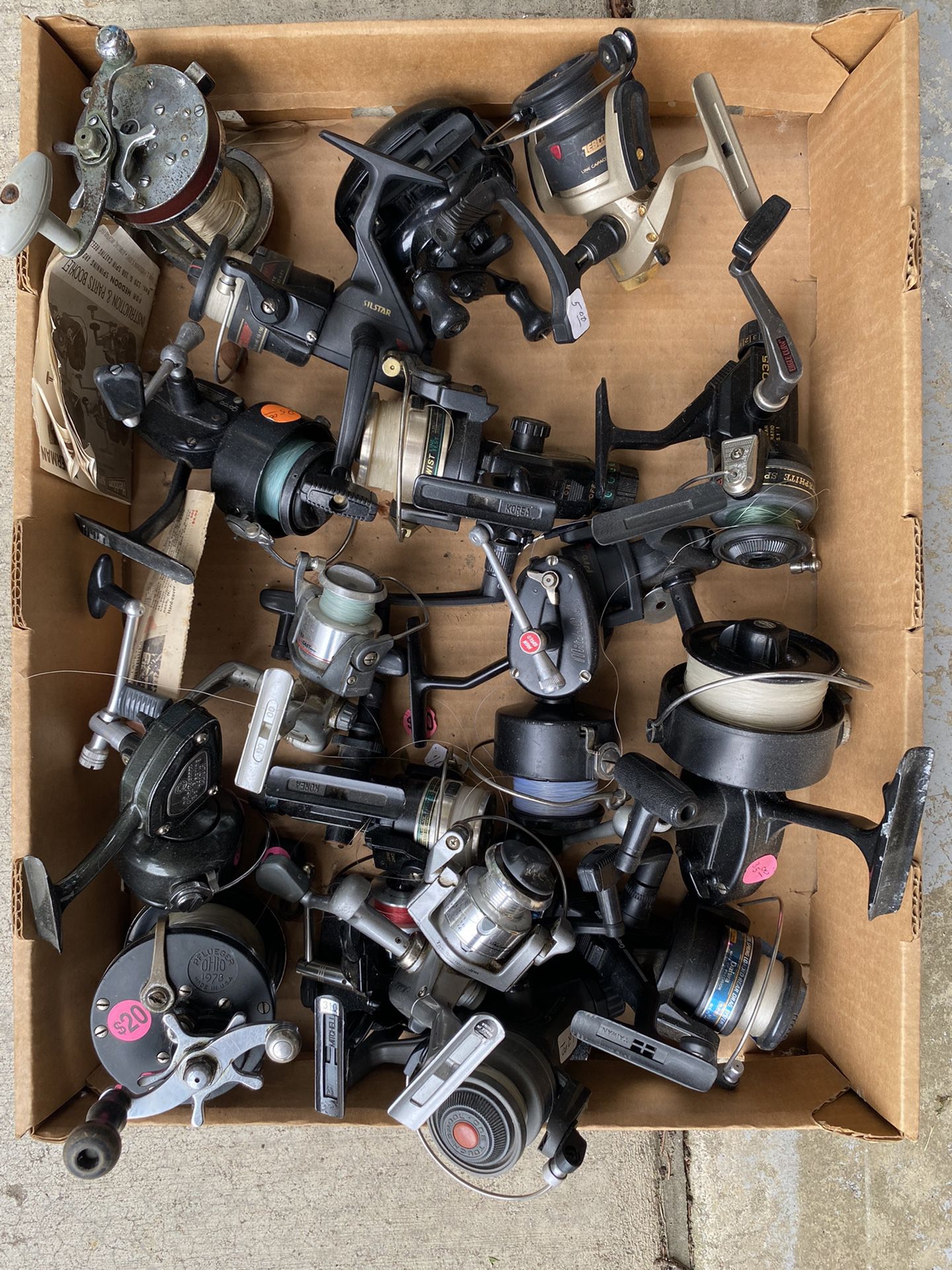 Various Spinning Reels, Line, Boxes