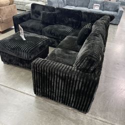 New Black Sectional 