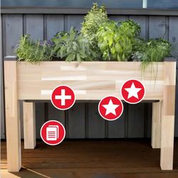 SELF- WATERING CEDAR CRAFT PLANTER 22"×48"×30" H