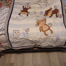Crib Set And Baby Blankets