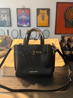 Michael Kors Small Black Leather Tote Bag