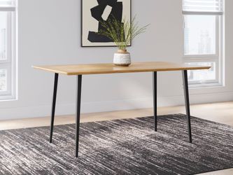 Gretlynn Black Rectangular Dining Room Table