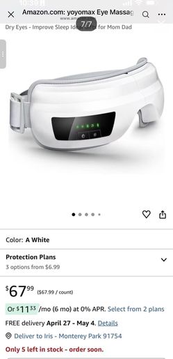 yoyomax Eye Massager with Heat, Sleep Eye Mask Massage with Bluetooth Music, Reduce & Relax Eye Strain, Dark Circles, Dry Eyes - Improve Sleep Ideal G