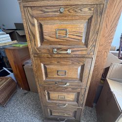 Oak File Cabinet