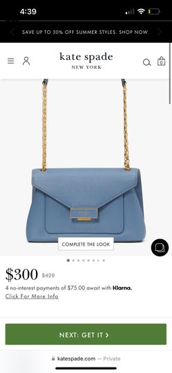 Kate Spade Gramercy Medium Convertible Shoulder Bag mantua blue spring 23