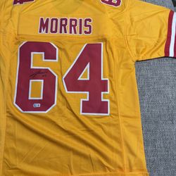 Wanye Morris Signed Autograph Custom Jersey -Beckett Coa - Kansas City Chiefs