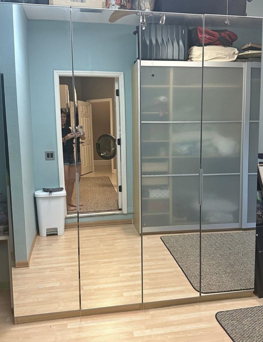 Each $200 Ikea Cabinets with mirror Cabinets.