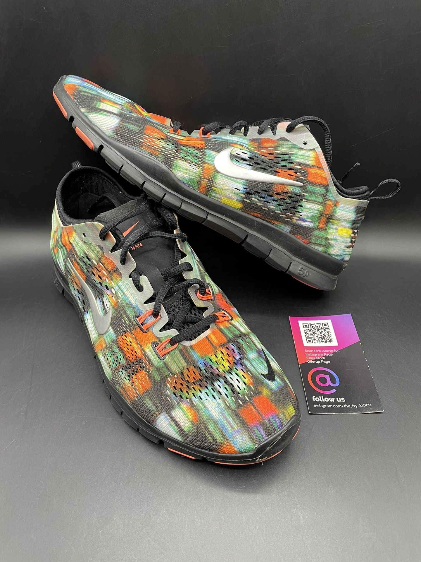 Pre Owned Nike Free Trainer Fit Print City Lights Womens